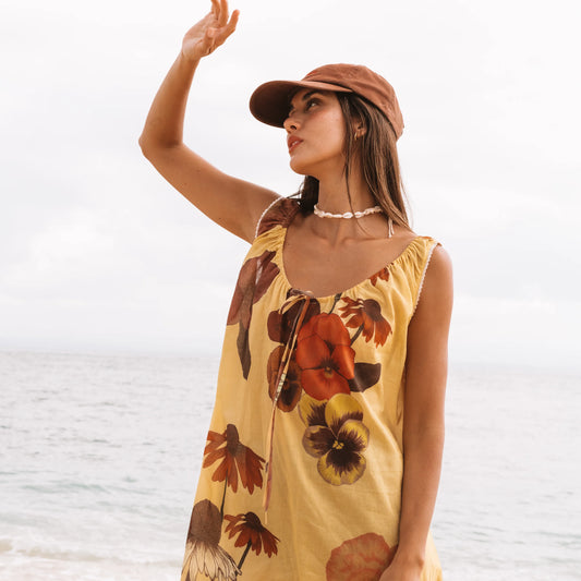 Eye of the Jungle Mini Dress - Dune