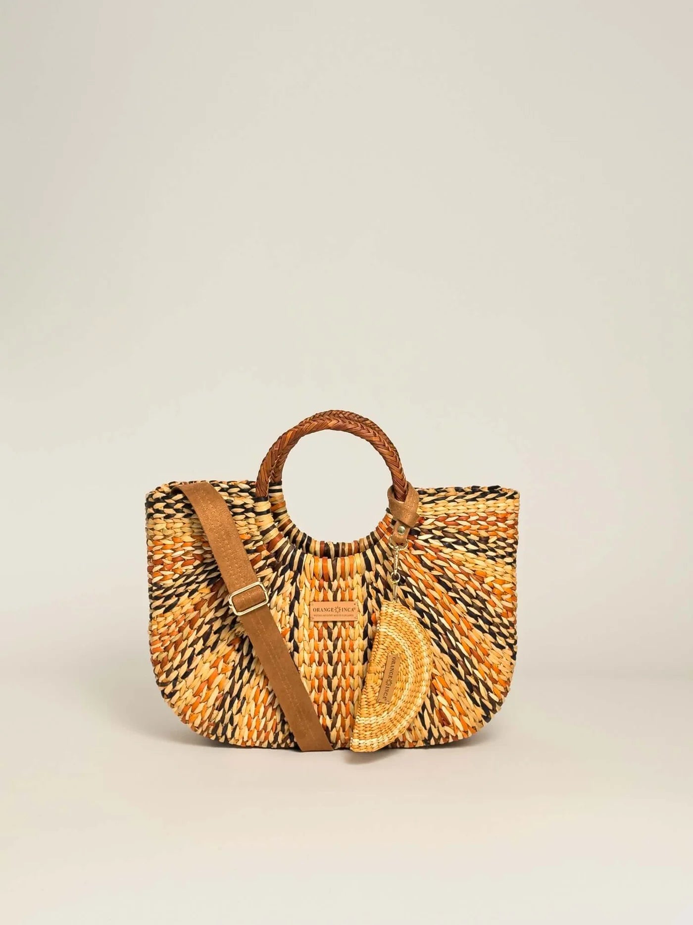 Gran Fiesta Tote w Heart ~ Marbled Browns