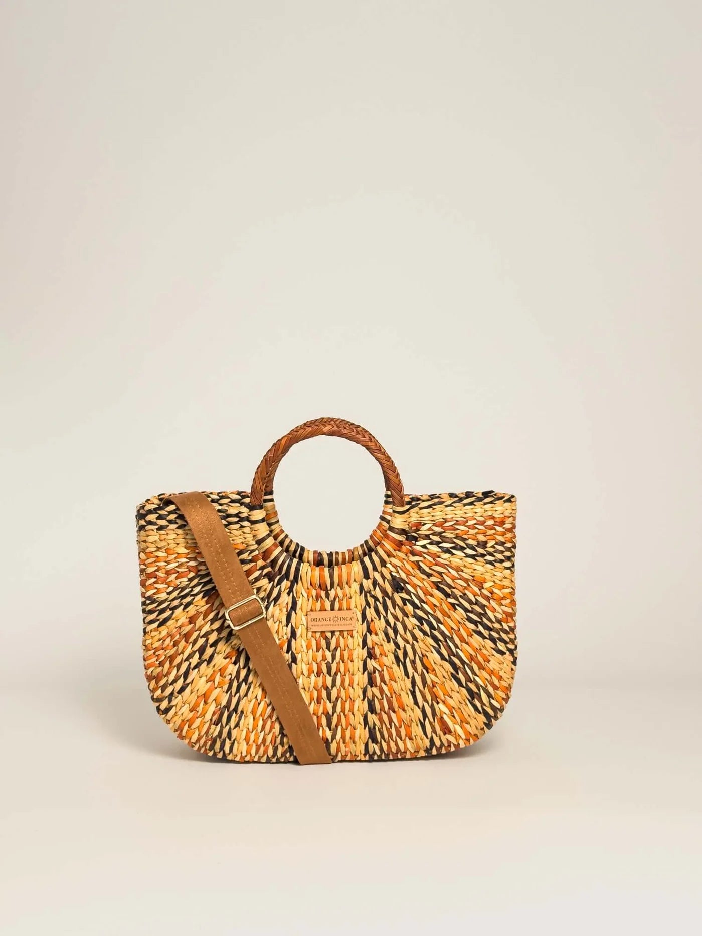 Gran Fiesta Tote w Heart ~ Marbled Browns