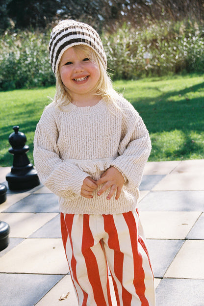 Organic Everyday Stripe Pant - Sauce