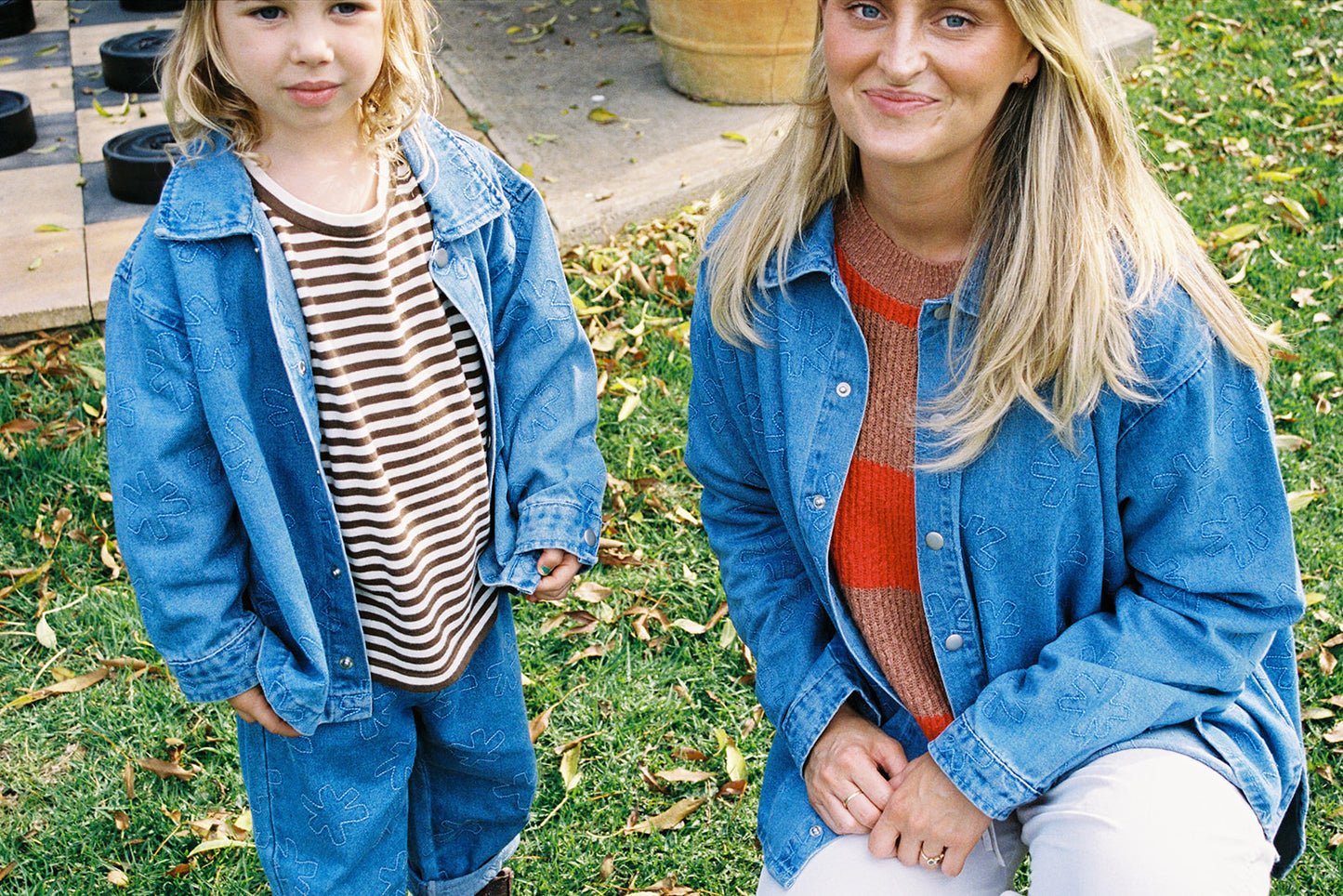 Ladies Organic Starlight Embroidery Denim Shirt