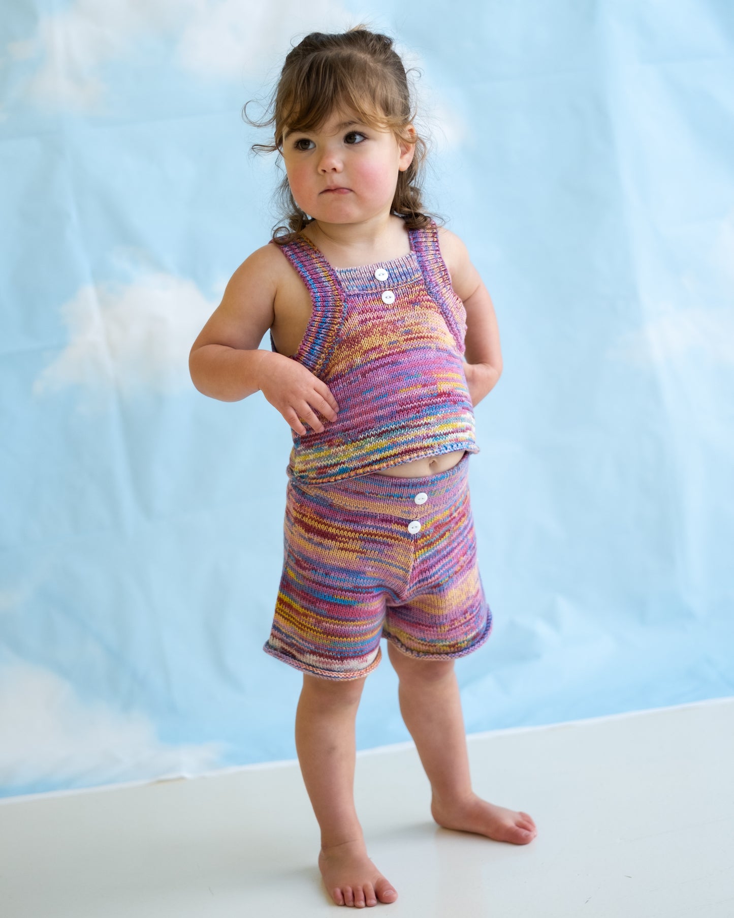 Knitted Shorts Rainbow
