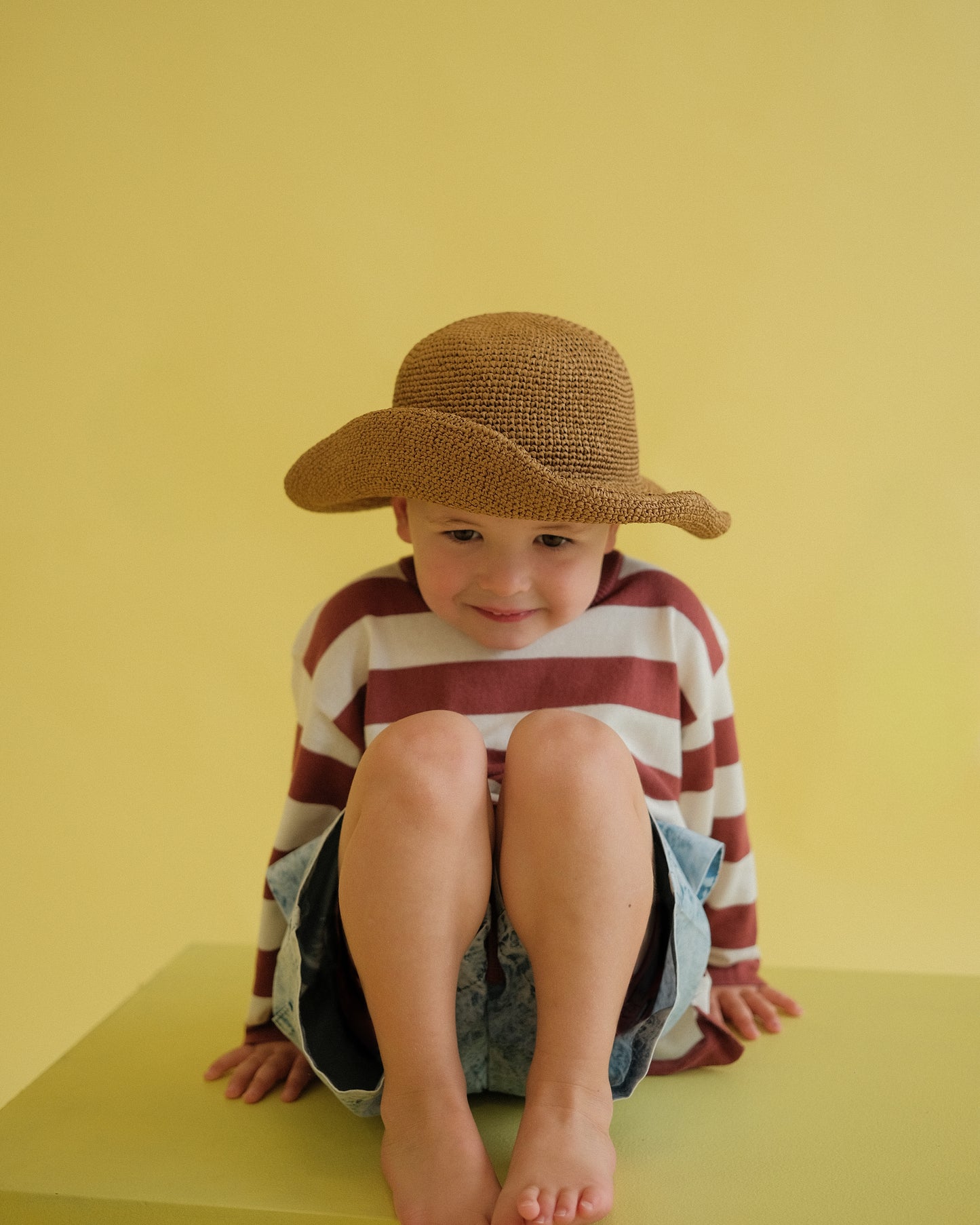 Crochet Adjustable Hat - Natural