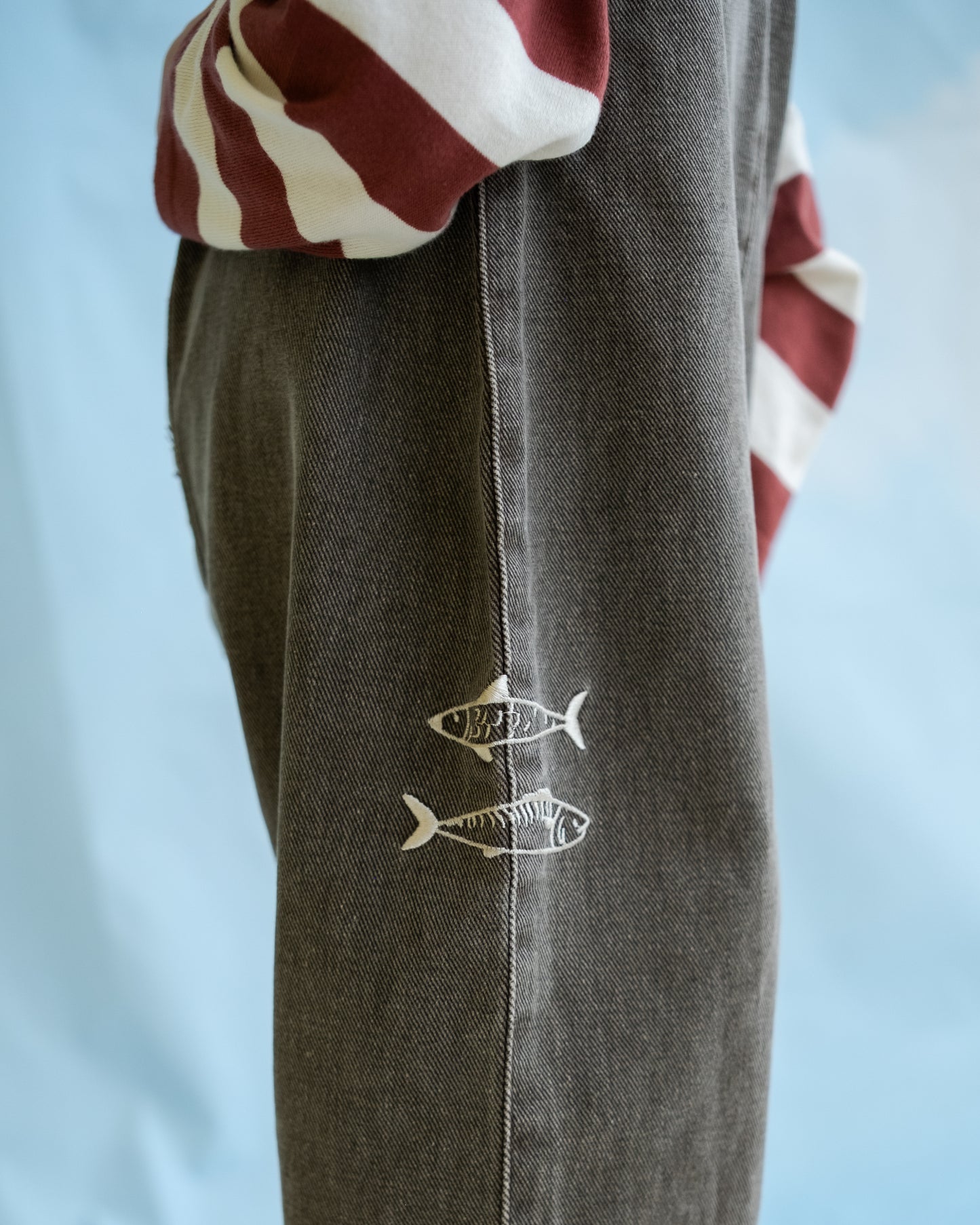 Fishy Business Denim Jumpsuit - Ash