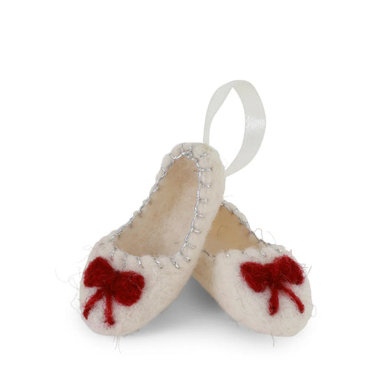 Ballerina Shoes White with Bow Decoration