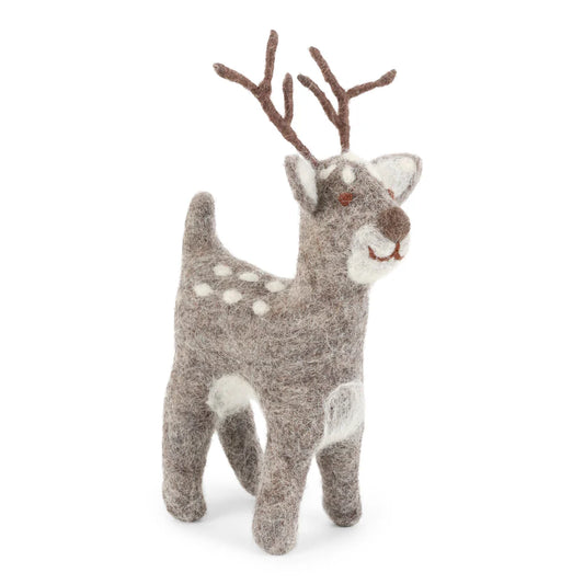Cute Deer Grey Big Felt