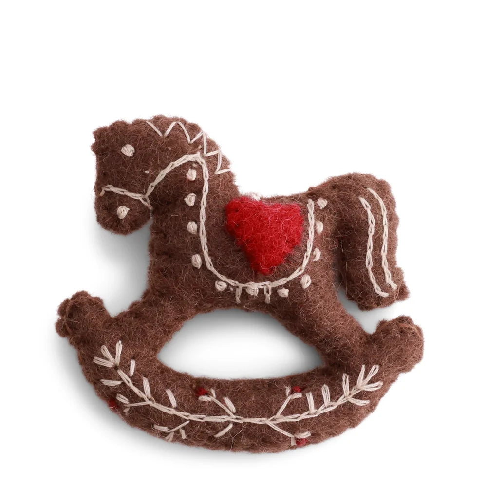 Gingerbread Horse Felt Decoration