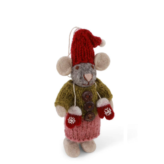 Mouse Girl Small Grey with Mittens