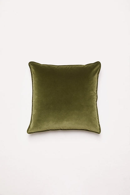 Big Velvet Cushion ~ Sicilian Olive