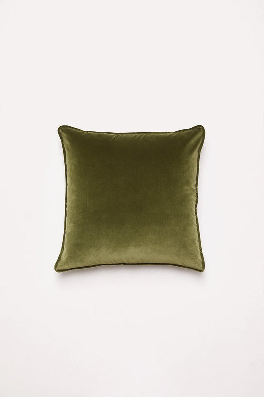Big Velvet Cushion ~ Sicilian Olive