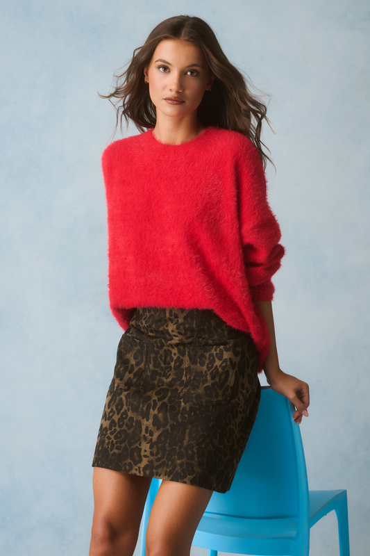Ayla Sweater-Scarlet