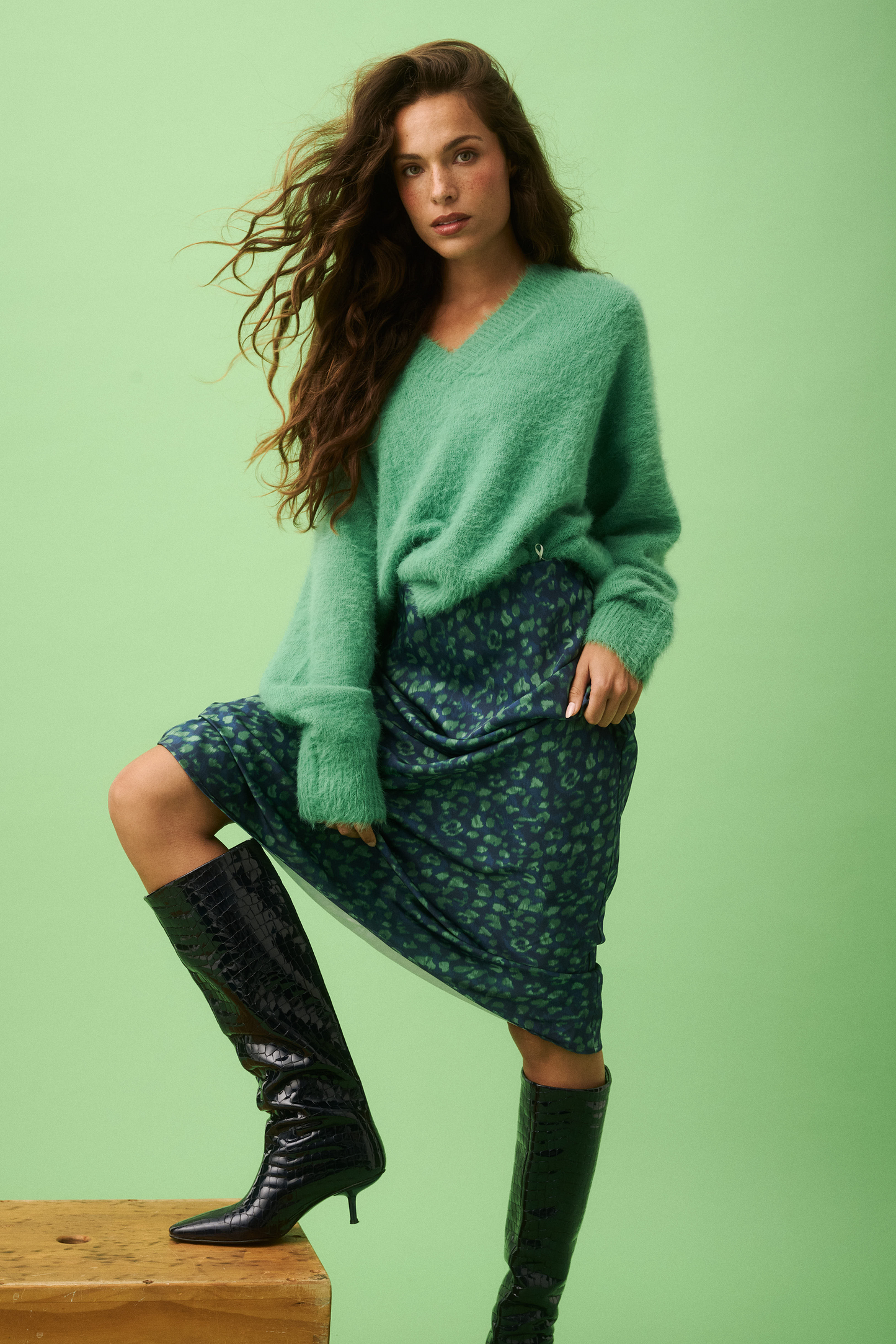 Emmie Knit Sweater- Sea Green