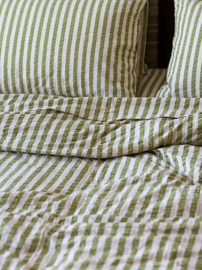 Pistachio Seersucker Flat Sheet