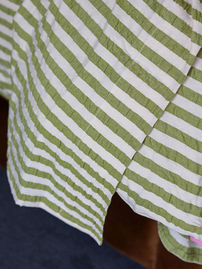 Pistachio Seersucker Flat Sheet