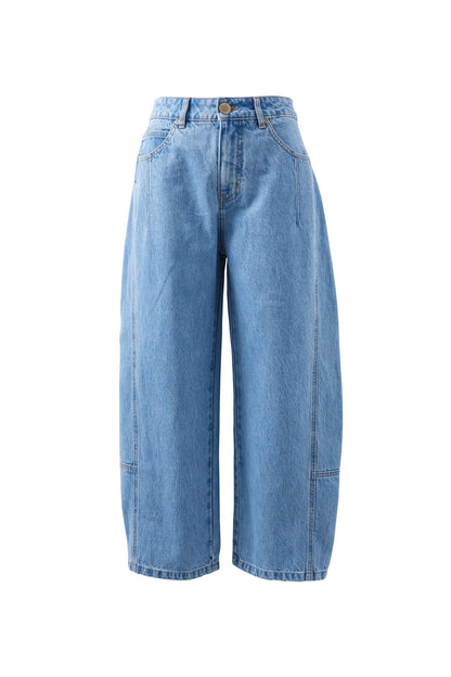 Tapered Barrel Leg Jean Vintage Blue