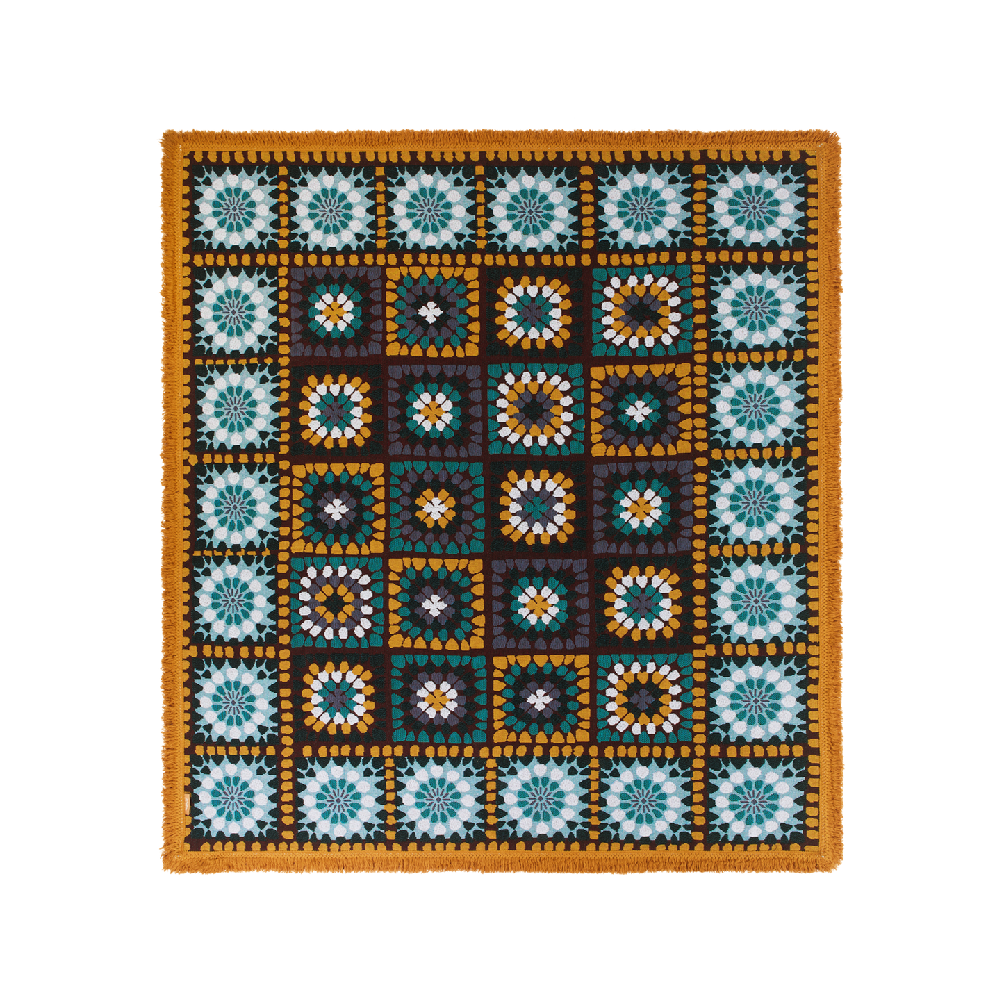 Granny Square Throw Kingfisher