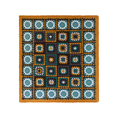 Granny Square Throw Kingfisher