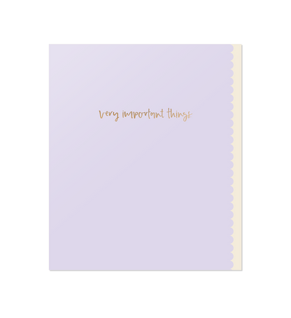 Very Important things Notebook