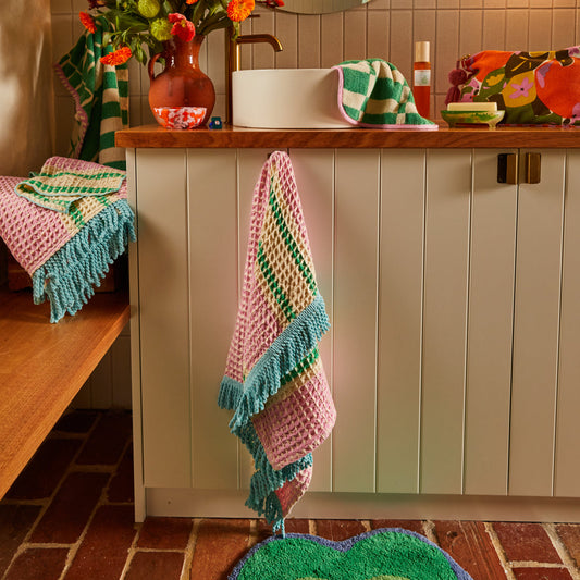 Tishy Waffle Hand Towel Dahlia