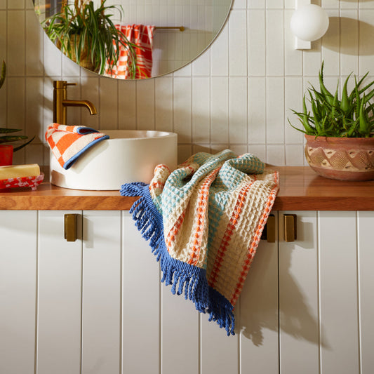 Tishy Waffle Hand Towel Hydrangea