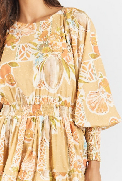 Cardenza Mini Dress Tropical Print