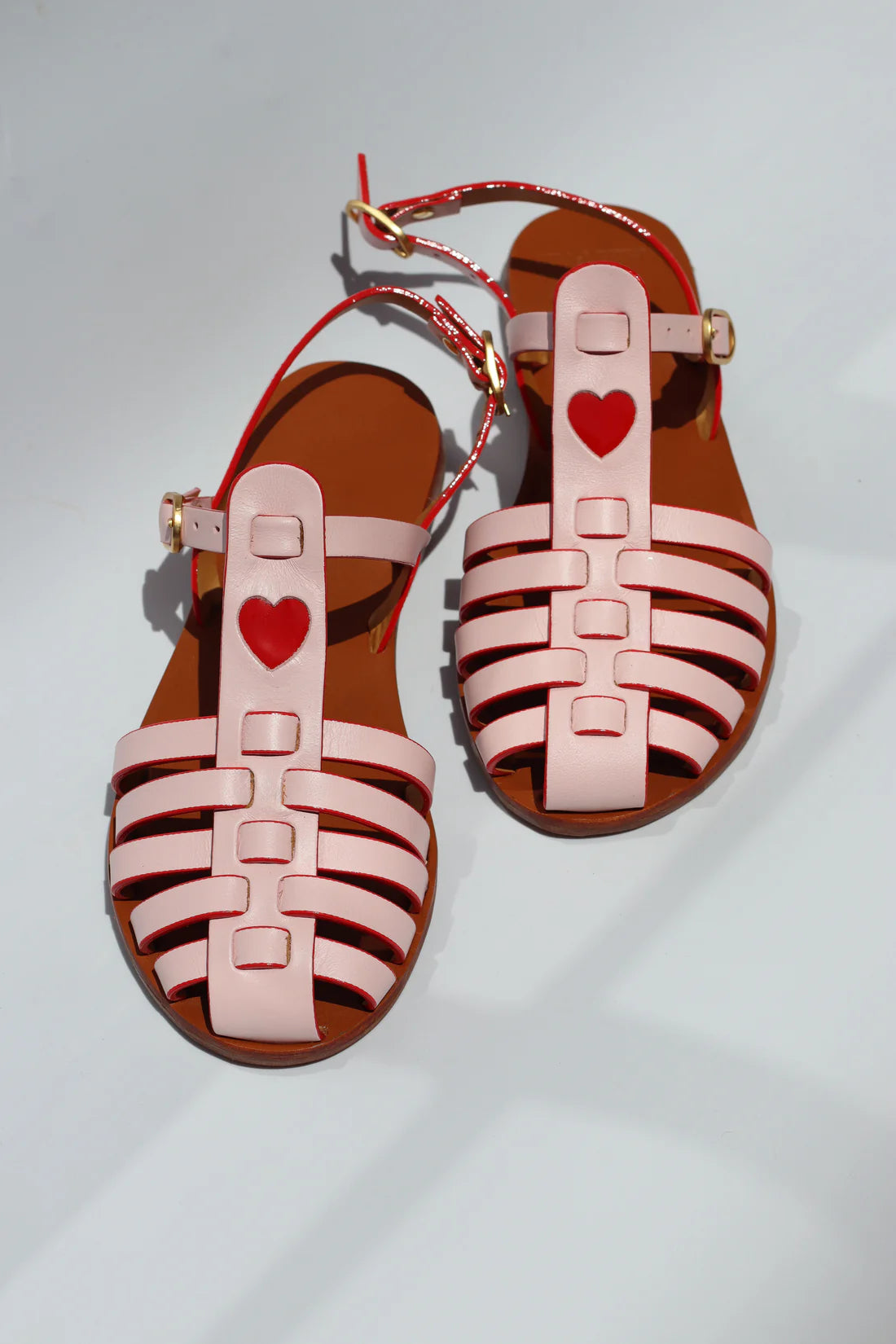 Fisherman Sandals ~ Rose + Red Heart