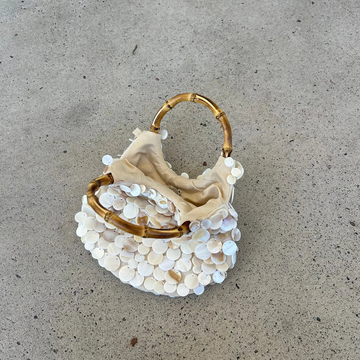 Amalfi Pearl Bamboo Bag