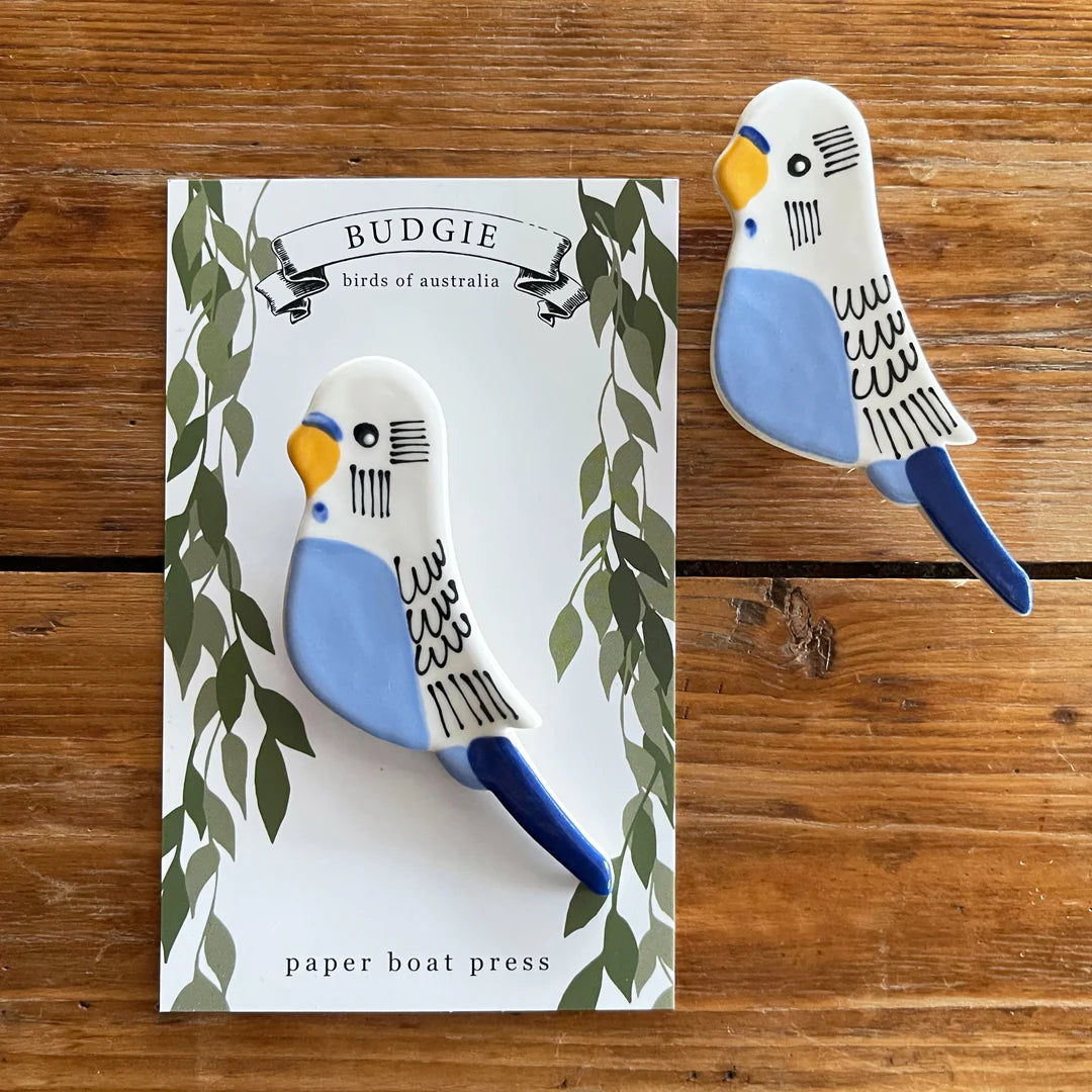 Blue Budgie Magnet