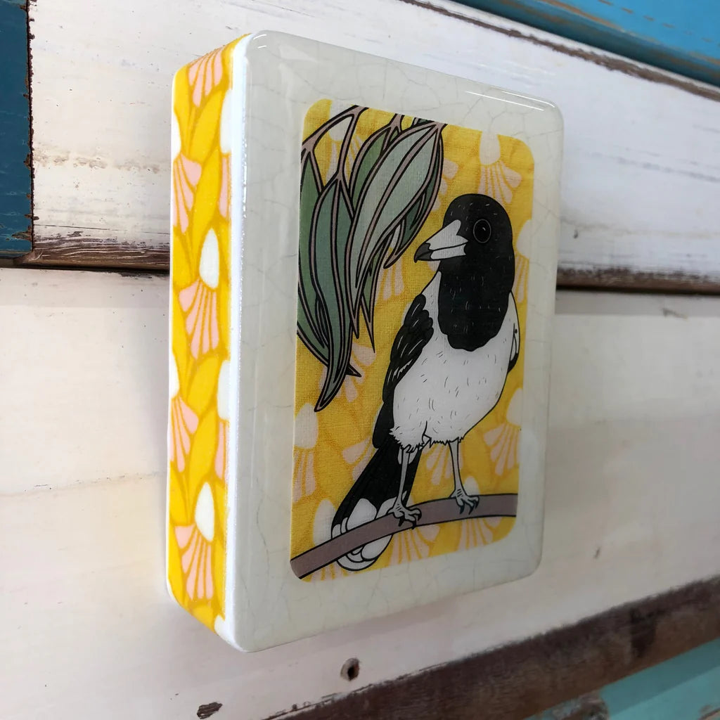 Butcher Bird Mini Art Tile