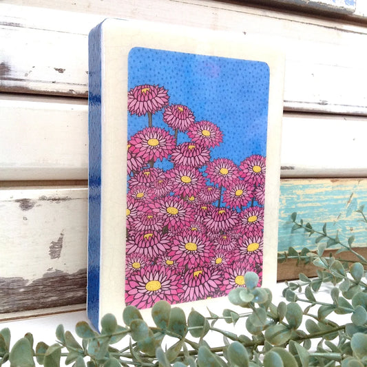 Pink Everlasting Medium Art Tile