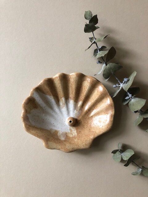 Shell Incense Holder Plain White