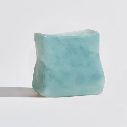 Aqua Jaffa Short Vase