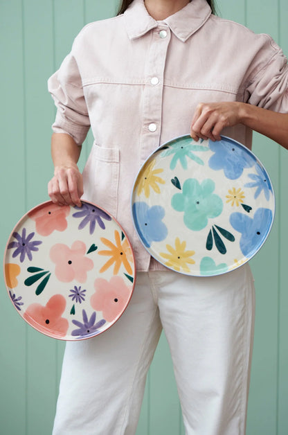 Ditsy Platter Blue