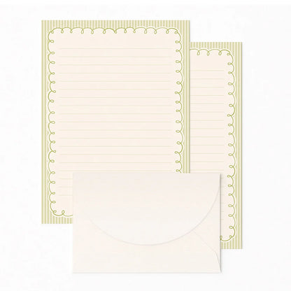 Vert Pinstripe Letter Writing Set