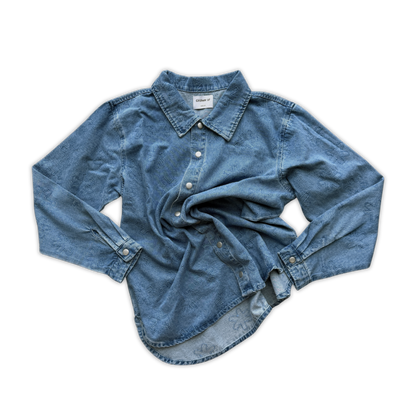 Ladies Organic Starlight Embroidery Denim Shirt