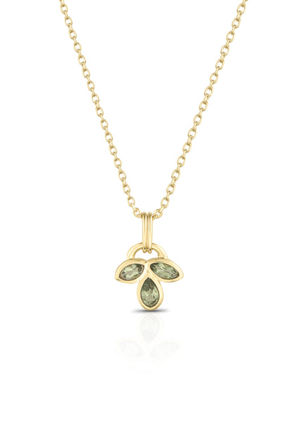 Lotus Apatite Gold Necklace