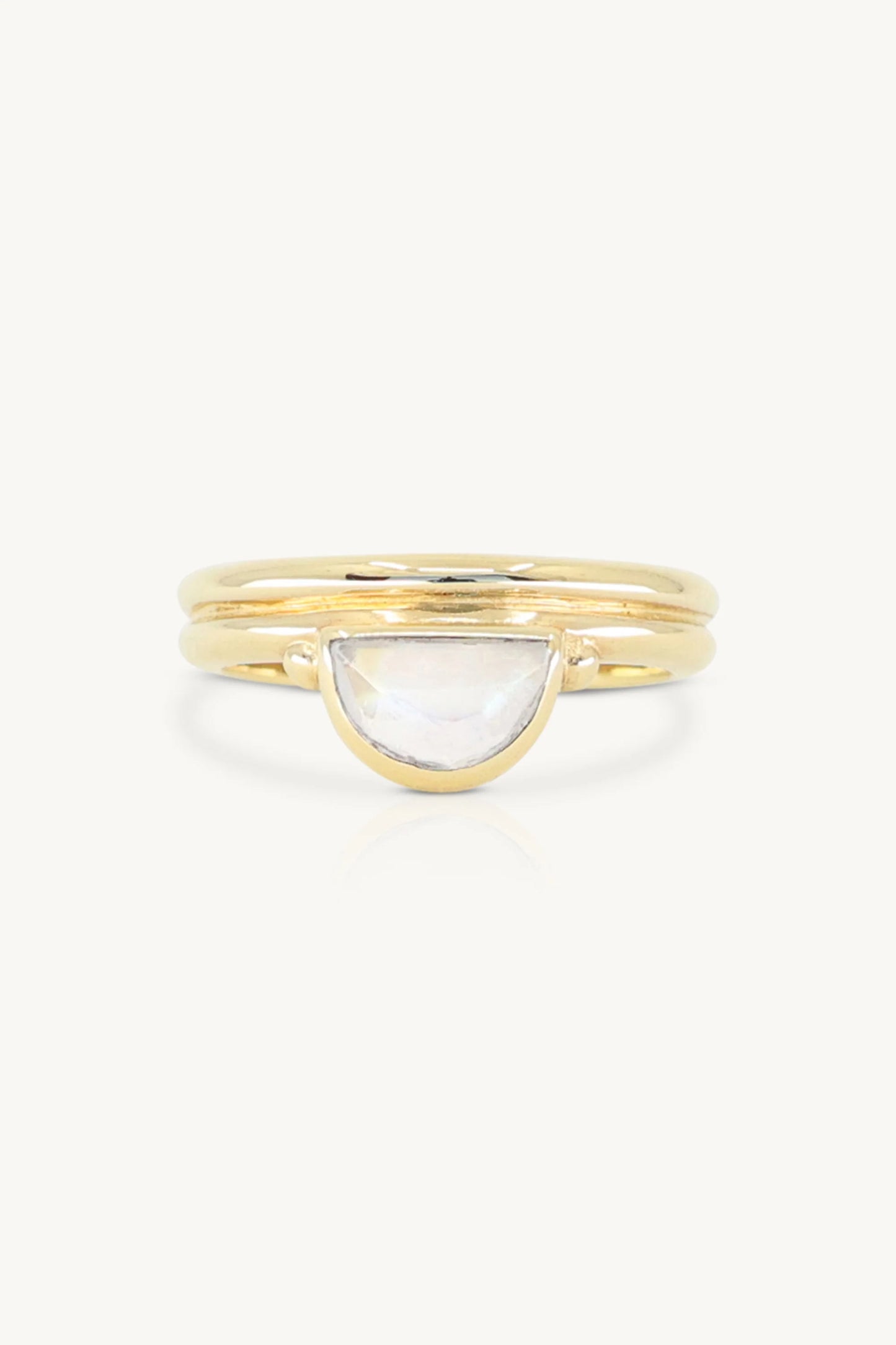 Lune Moonstone Gold Stacker ~ 7/M