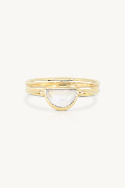 Lune Moonstone Gold Stacker ~ 7/M