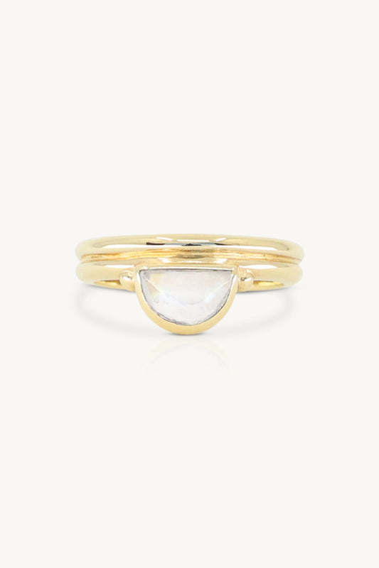Lune Moonstone Gold Stacker ~ 7/M