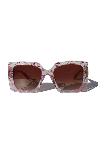 Glitterati Pink Glitter Sunglasses