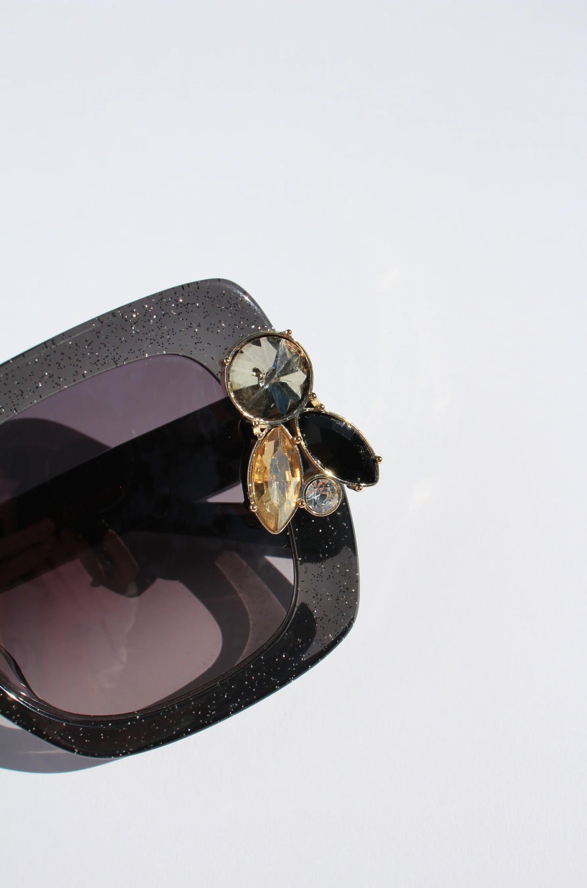 Liquorich Black Glitter Sunglasses