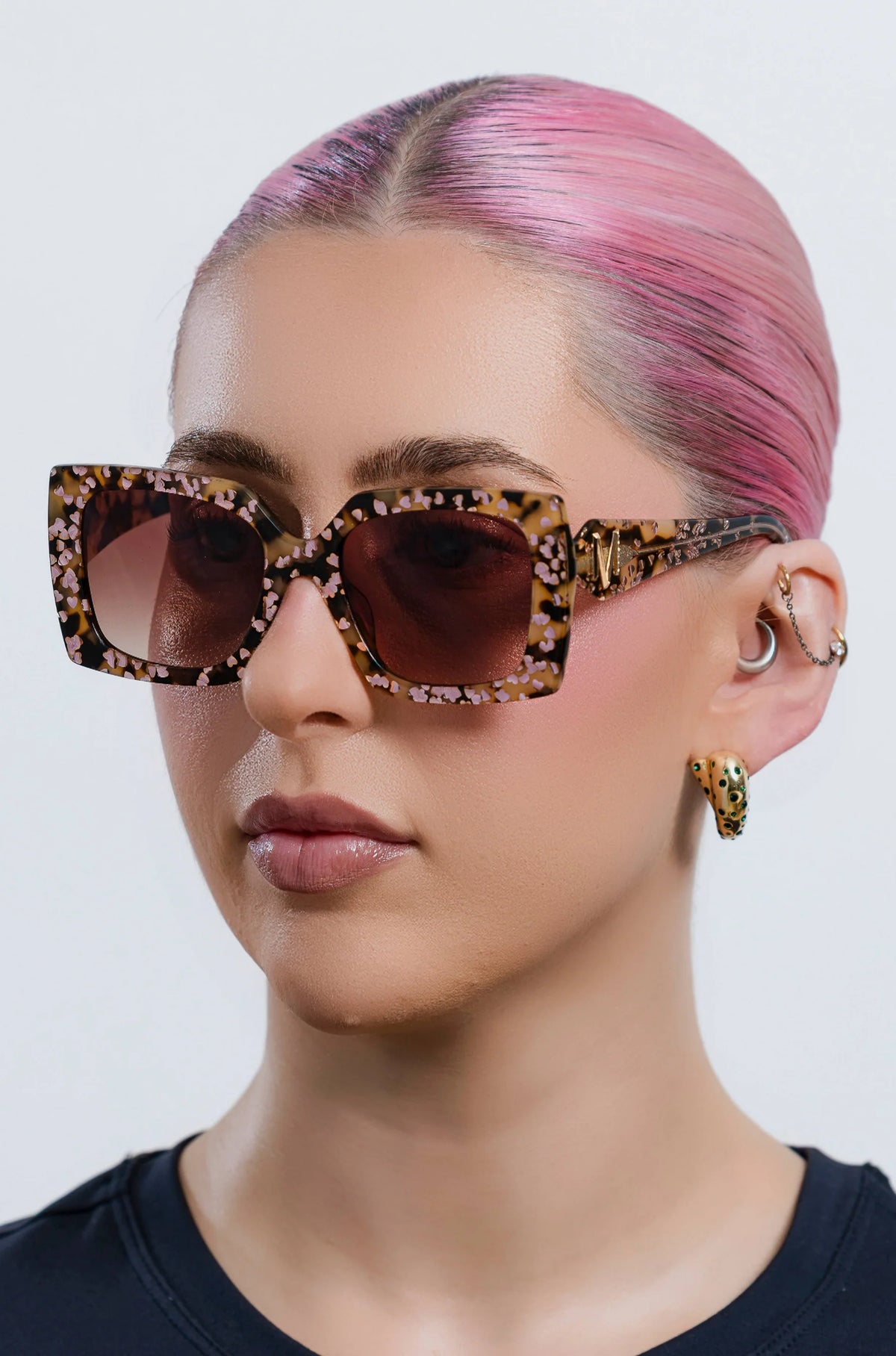 Lovetort ~ Tortoiseshell & gold heart Sunglasses
