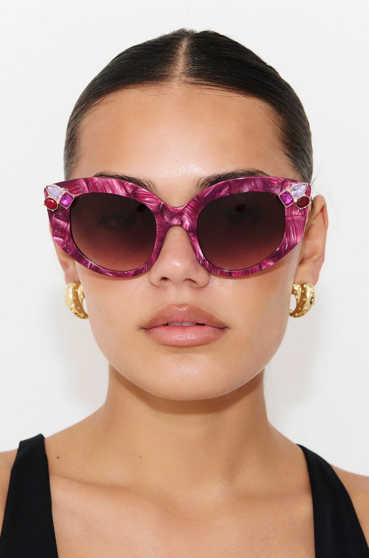 Rubeye Magenta Marble Sunglasses