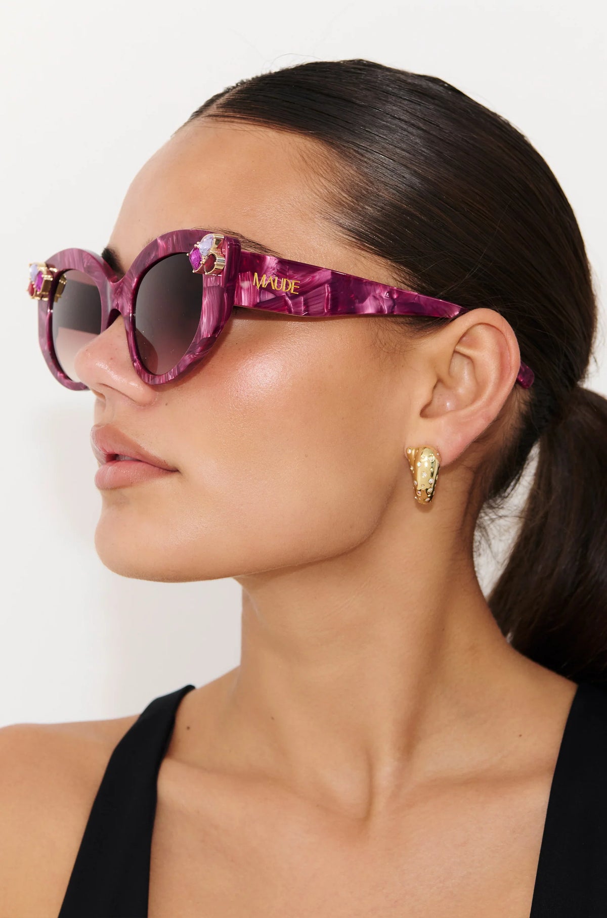 Rubeye Magenta Marble Sunglasses