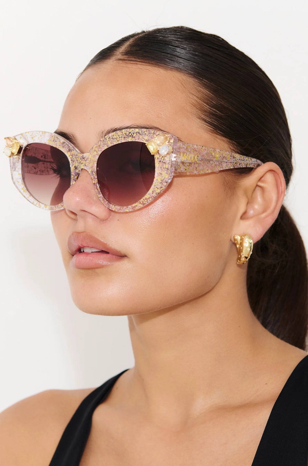 Iridesca Gold + Glitter Sunglasses