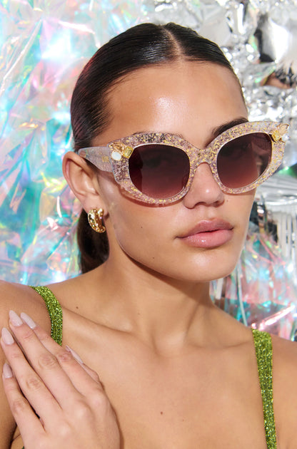 Iridesca Gold + Glitter Sunglasses