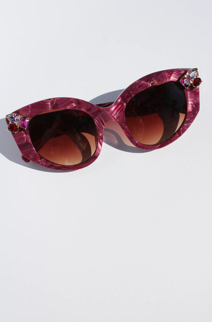 Rubeye Magenta Marble Sunglasses