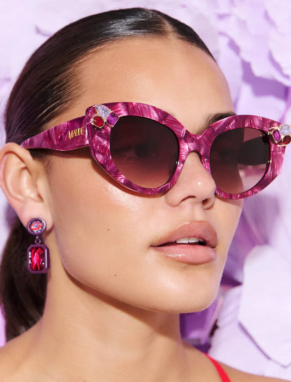Rubeye Magenta Marble Sunglasses