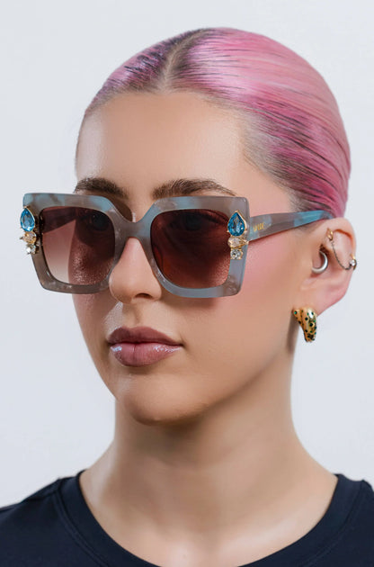 Skyshine Blue Marble Sunglasses