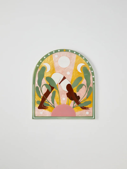 Downward Dog Art Tile